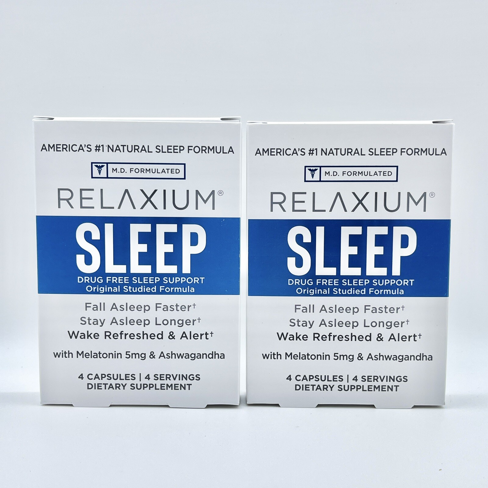 Relaxium Sleep Drug Free Sleep Support 6 Packs Of 4 Vegan Capsules Lot of 6
