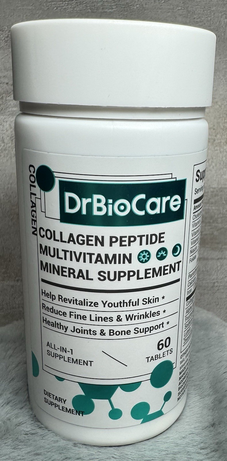 DrBioCare Collagen Peptide Multivitamin Supplement 60 Tablets Exp 11/2026