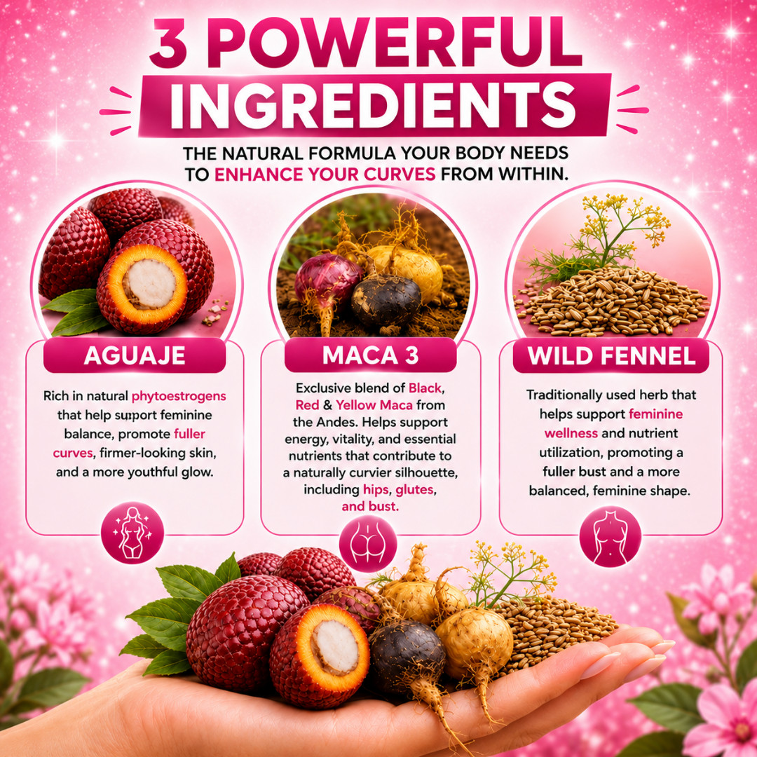 LMC: Aguaje Curvy Fruit, Maca Root + Hinojo Powder:BIGGER BUTT & BREAST in Weeks