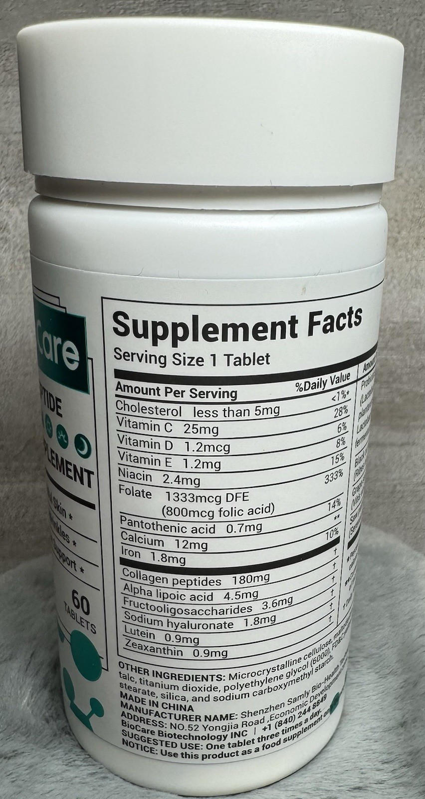 DrBioCare Collagen Peptide Multivitamin Supplement 60 Tablets Exp 11/2026