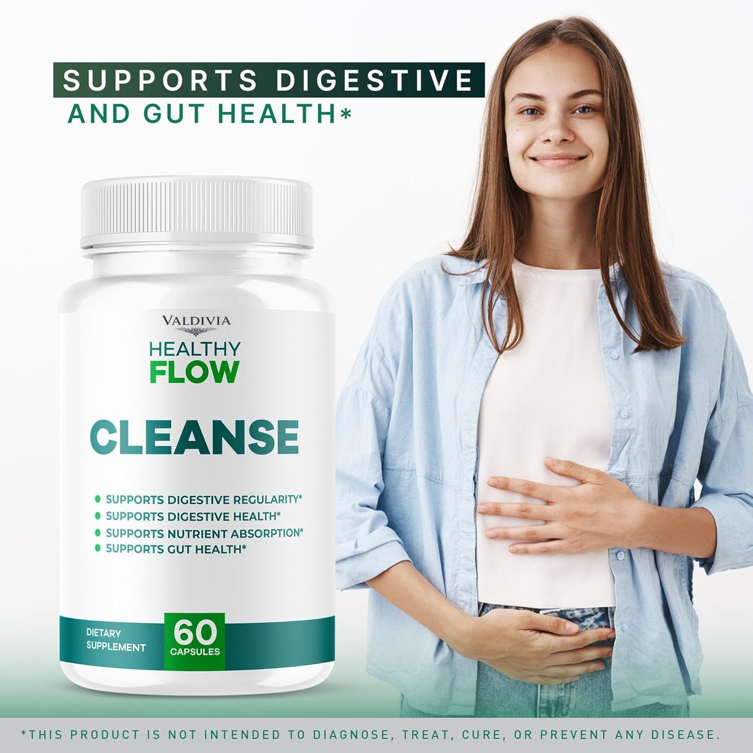 Healthy Flow Cleanse Liver Detox Supplement Capsules Natural 2 Pack 120Ct