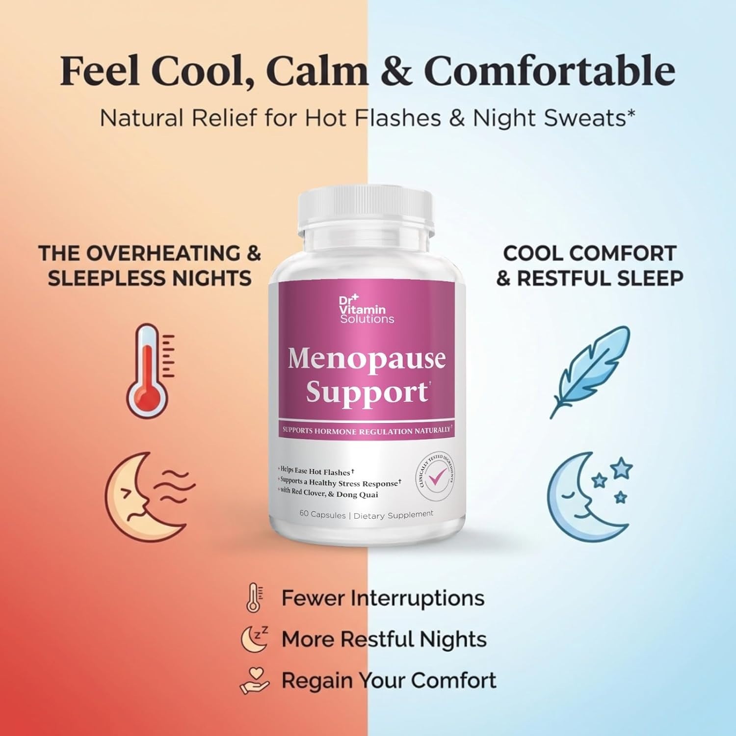 Menopause Support Helps Ease Hot Flashes Naturally Supports Hormone Regulation