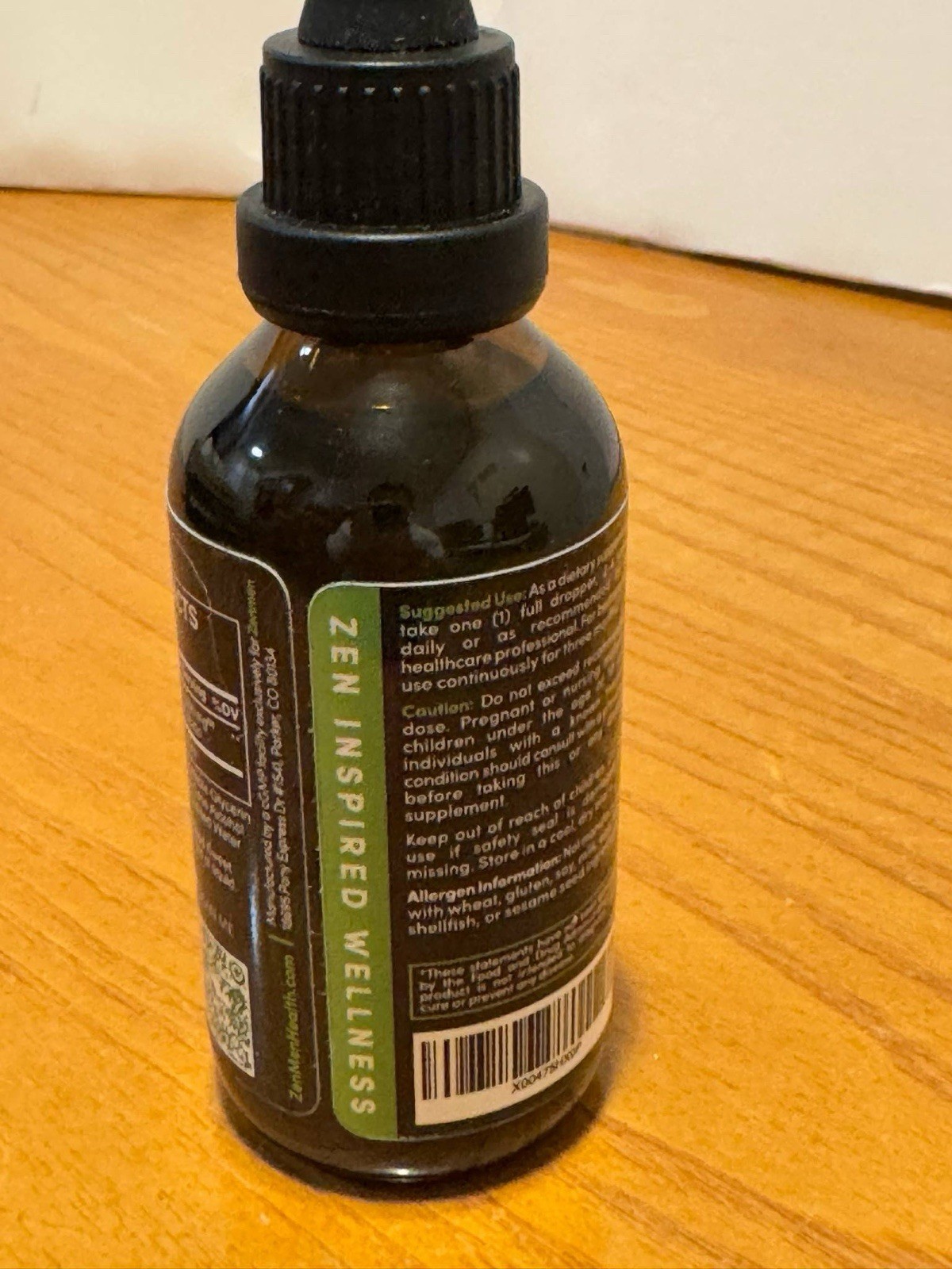 ZenMen Organic Sweet Wormwood Tincture 60ml – Gluten Free,Non-GMO