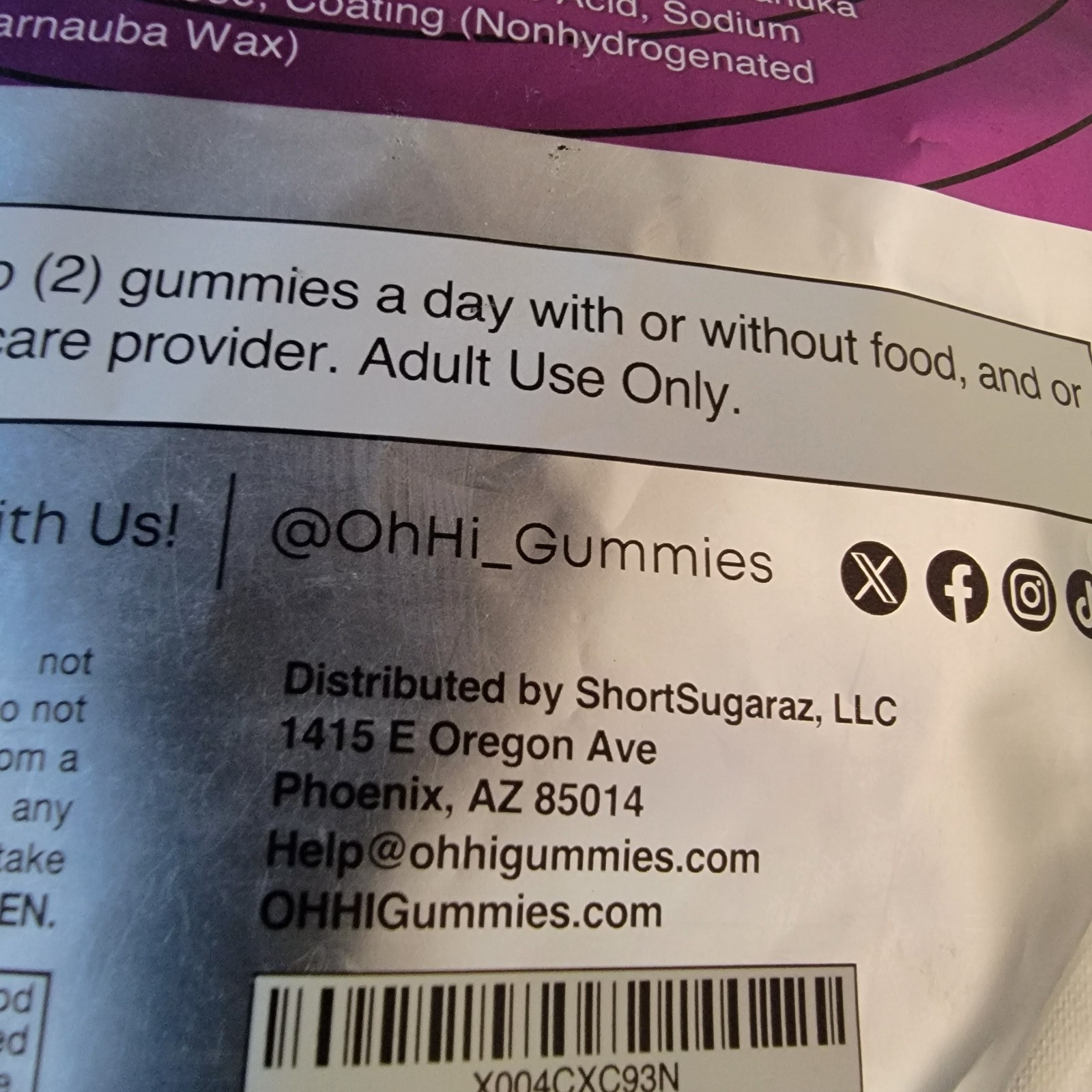 OH!Hi Shilajit Extract w/ Manuka Honey Extra Strength Gummies 60ct Vegan