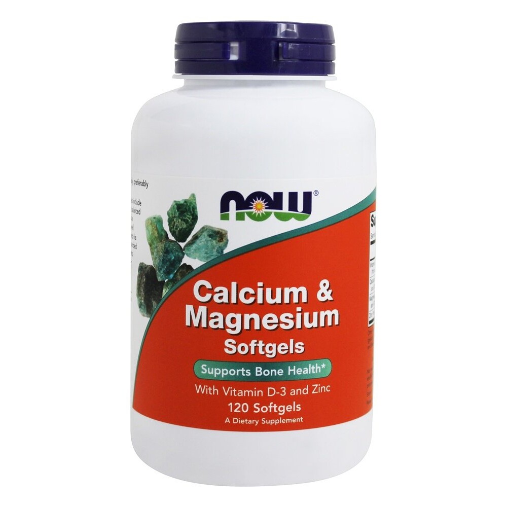 NOW Foods Calcium-Magnesium with Vitamin D and Zinc, 120 Softgels