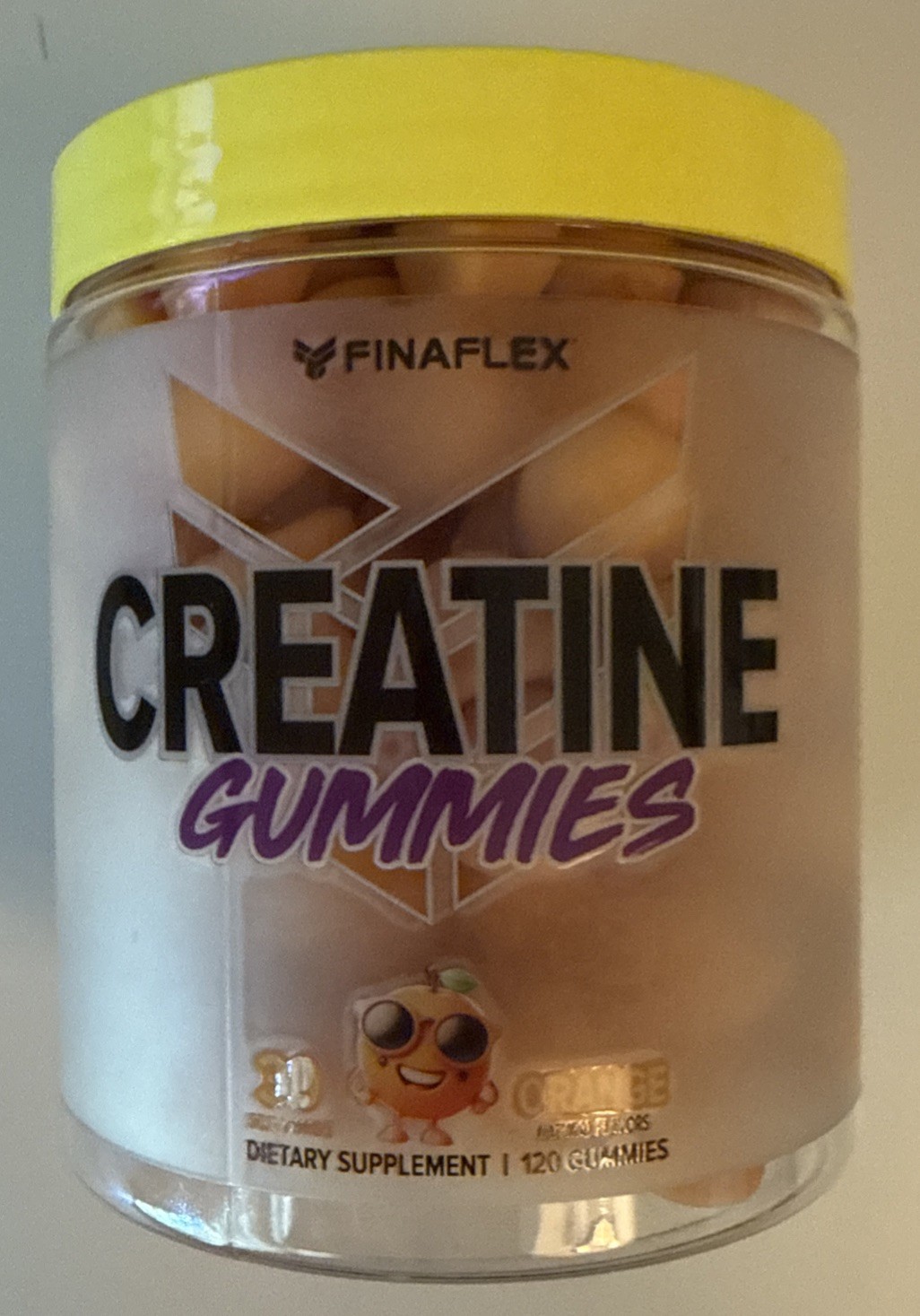 Finaflex Creatine Gummies 120 GUMMIES. 01/2028. Orange