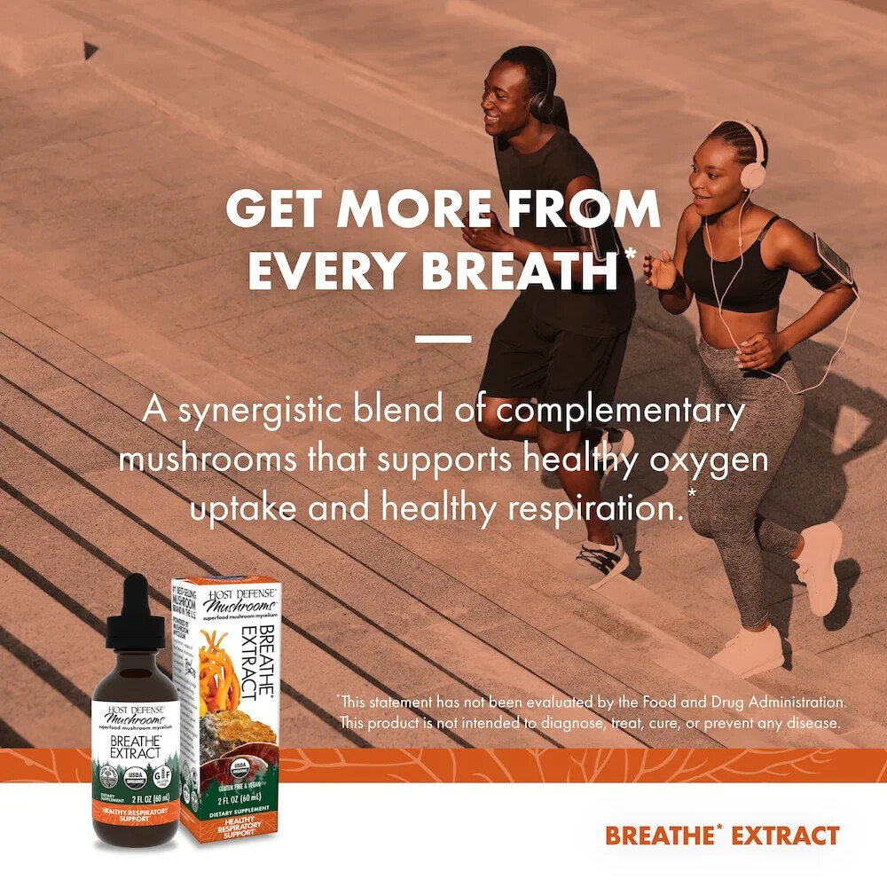 Fungi Perfecti Host Defense Breathe Extract 2 Oz Organic Immune Support