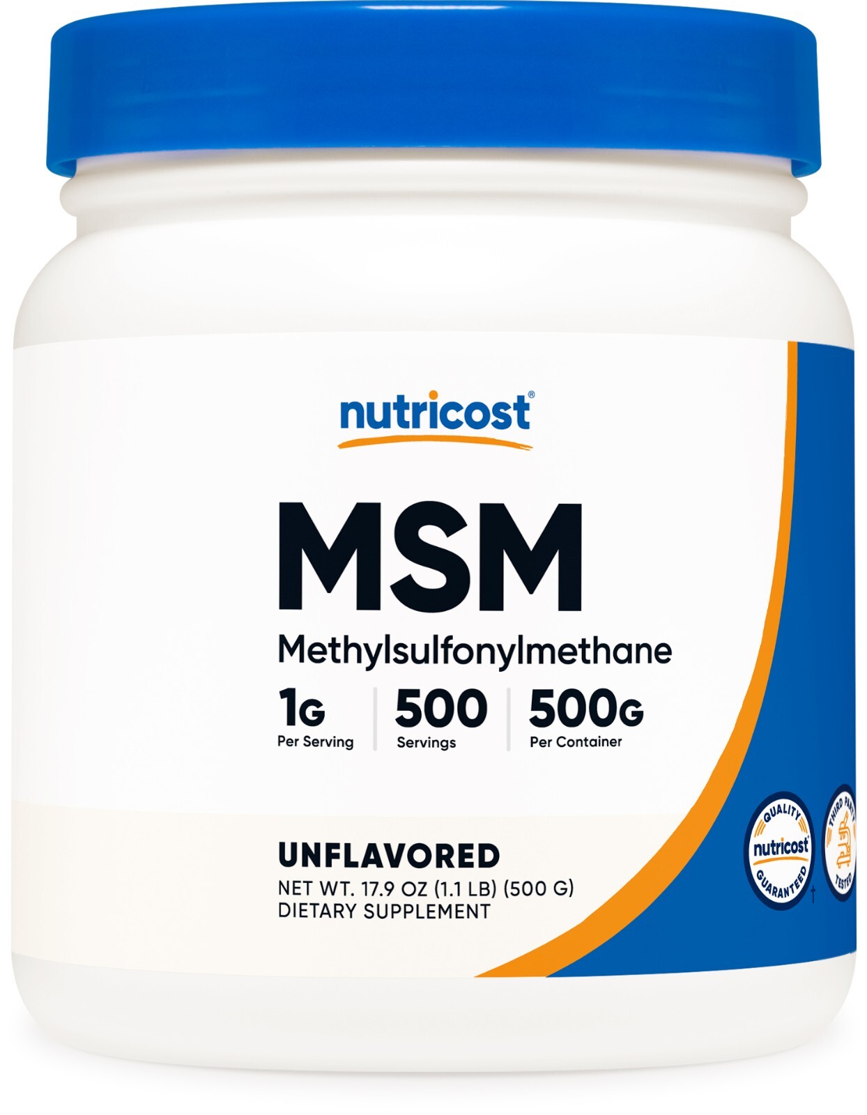 Nutricost Pure MSM Powder 500 Grams (Methylsulfonylmethane) – Gluten Free