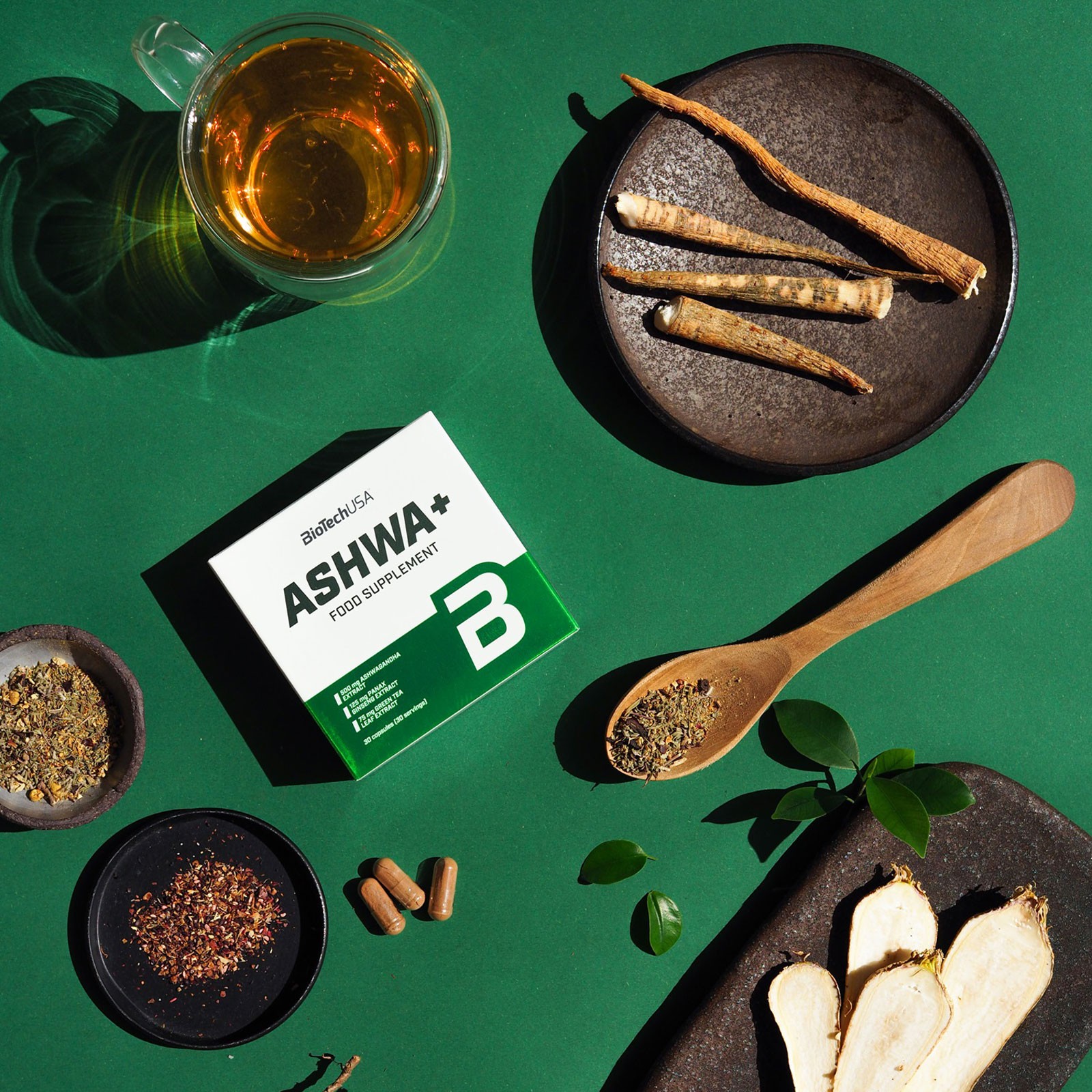 ASHWA+ – 30 Capsules – Ashwagandha – More Energy, Inner Peace, Focus, Balance