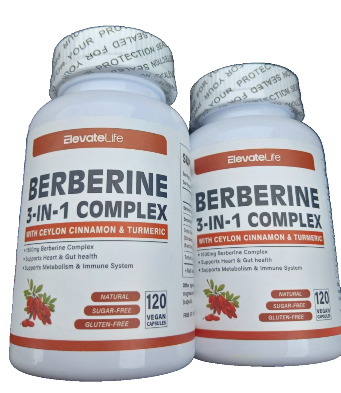 (Lot Of 2) Berberine 3 in 1 Ceylon Cinnamon + Turmeric 240 Vegan Capsule 09/2026