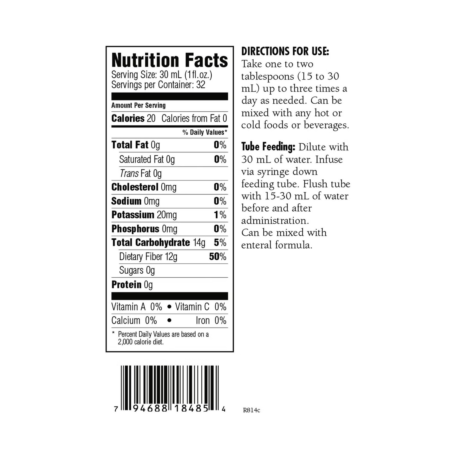 HyFiber with FOS Oral Supplement Citrus 32 oz Bottle 4 Ct