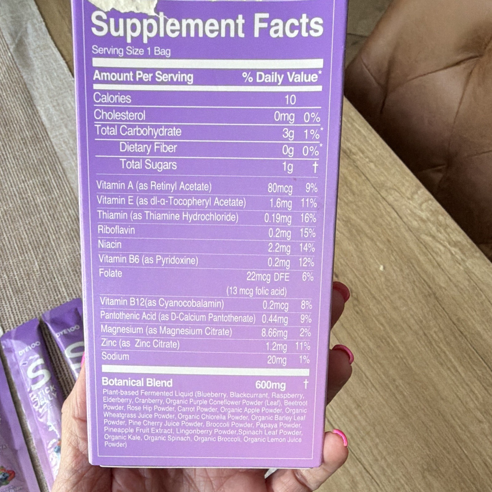 DYESOO S Stick Jelly Dietary Supplement Complex Berry 5 Sticks Digestive 3.53oz