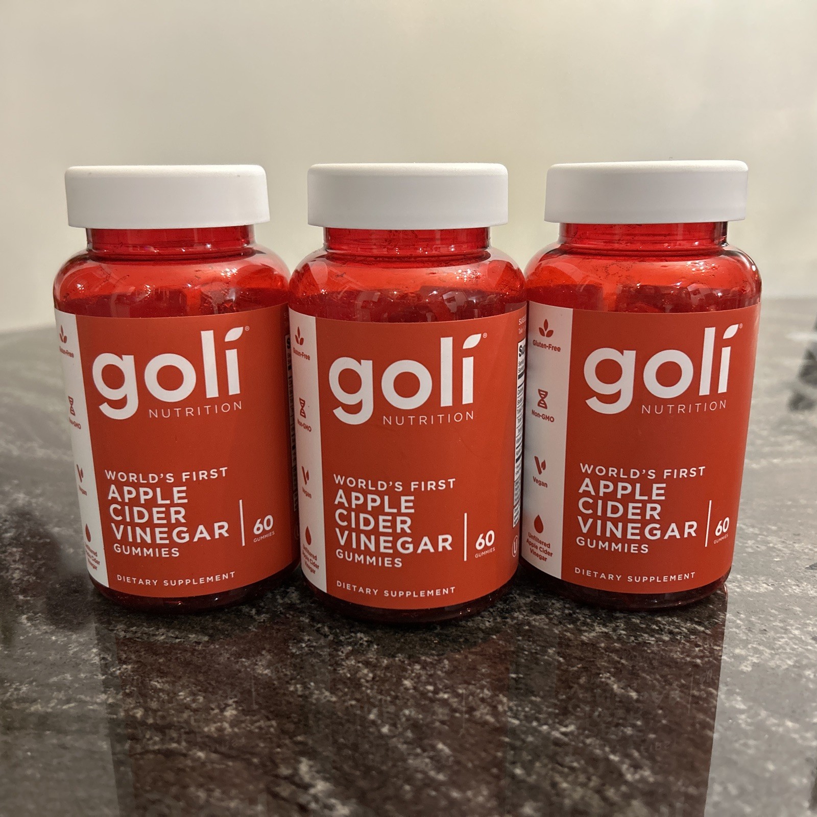 Goli Nutrition Apple Cider Vinegar Gummies Vitamin B9 B12 Detox 3 Pk Exp: 02/27