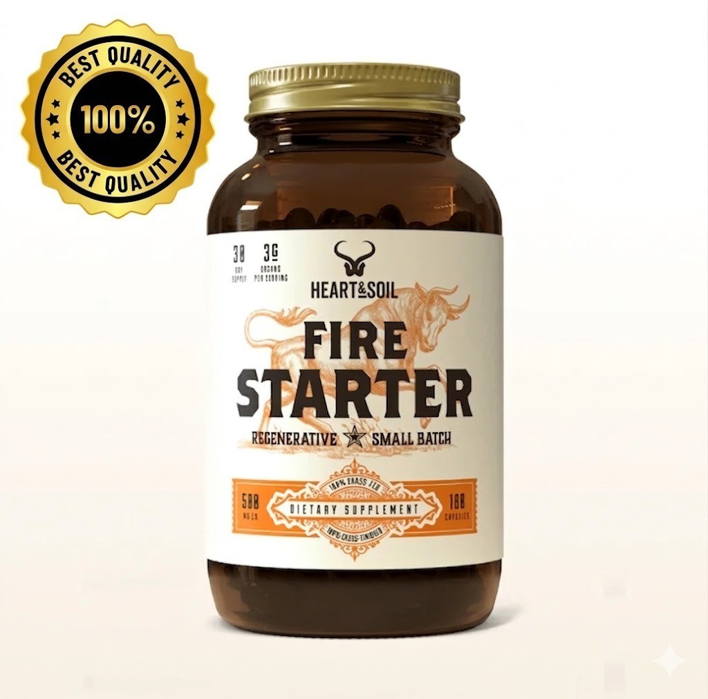 Heart & Soil Fire Starter High Stearic Acid 500mg 180 Capsules