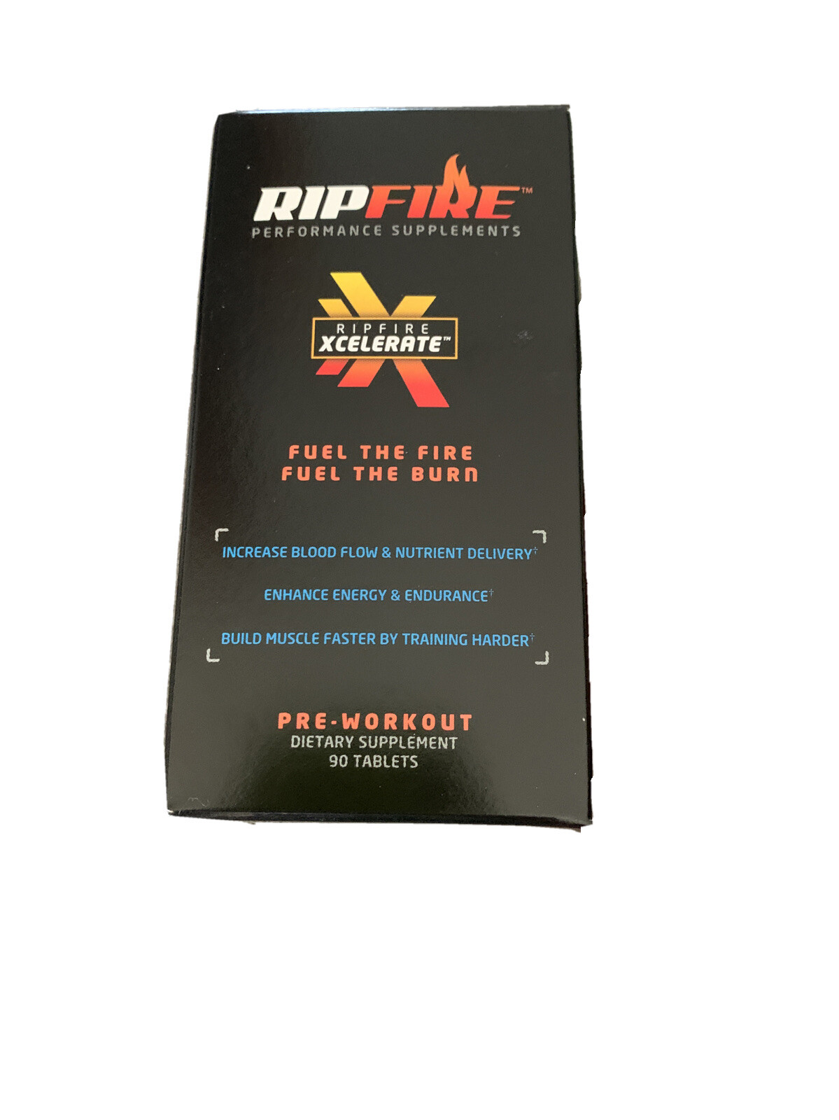 RipFire Xcelerate Pre-Workout Dietary Performance Supplement 90 Tablets Muscle