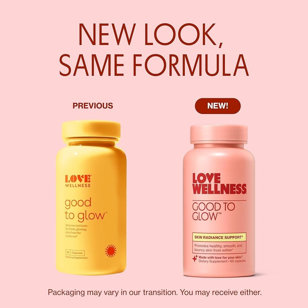 Love Wellness Good To Glow, 60 Caps (2 SET) Exp 5/27 Previous Packaging