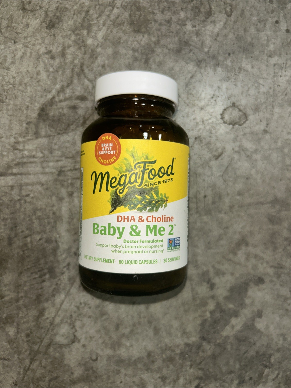 MegaFood Baby & Me 2 prenatal vegan DHA & CHOLINE 60 capsules 12/2026