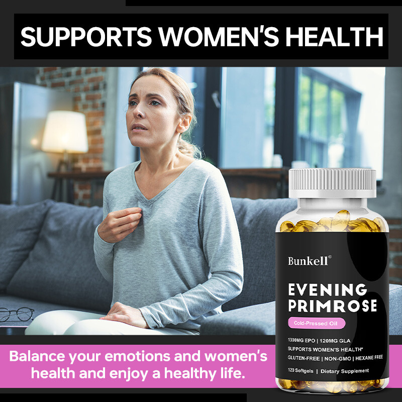 Evening Primrose Oil 1300 mg with GLA 30/60/120 Softgel Oil Supplement