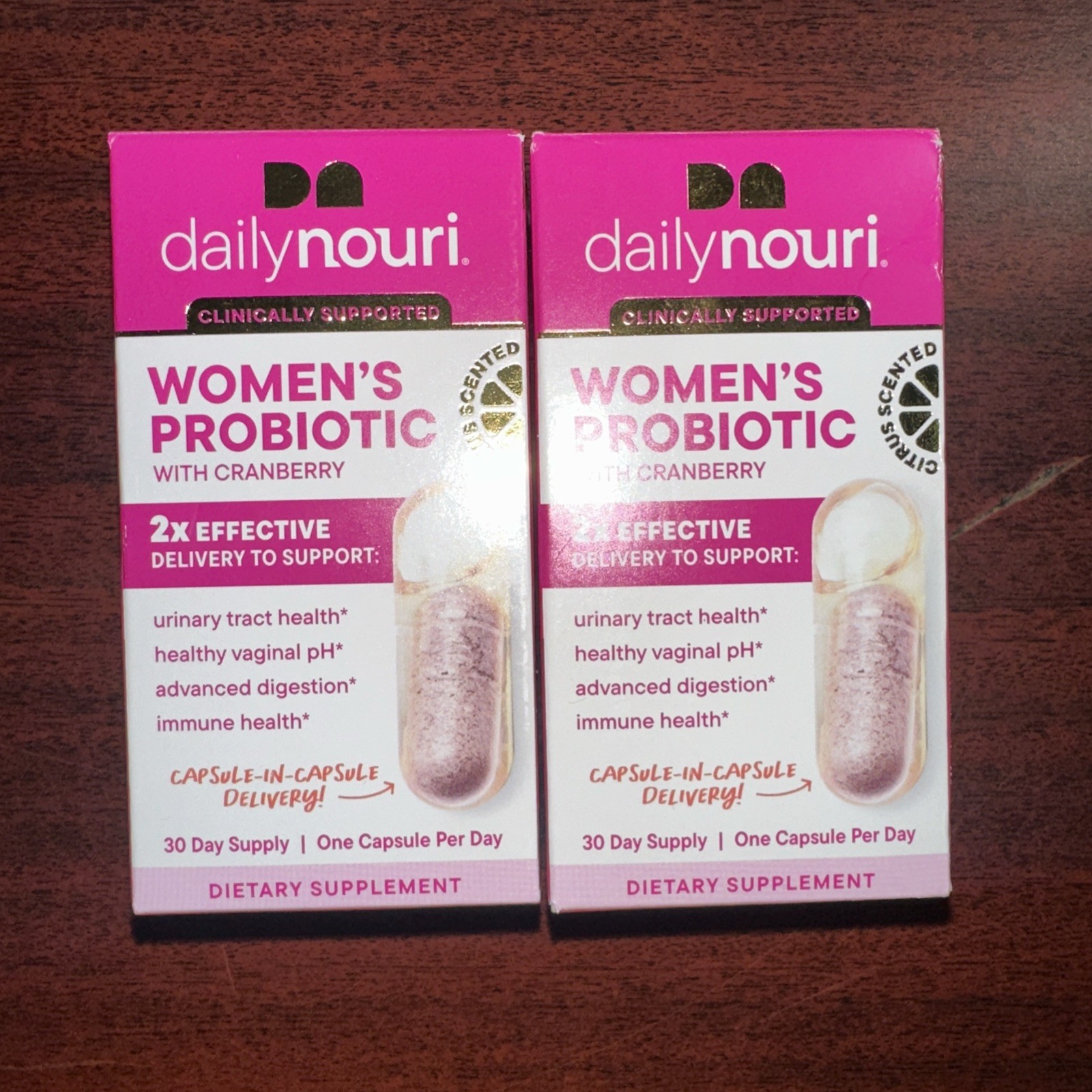 DailyNouri Women Probiotics Cranberry 30Ct Vaginal Urinary Health TwoPK EXP5/27