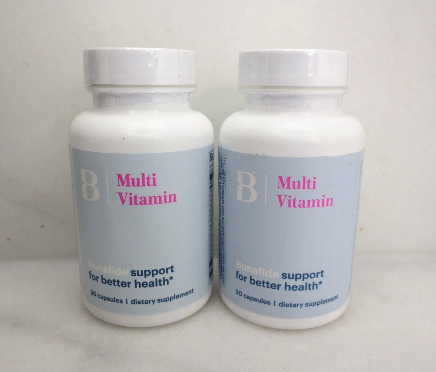 BONAFIDE MULTI VITAMIN FOR BETTER HEALTH 30 CAPSULES NWOB EXP: 08/25 LOT OF 2