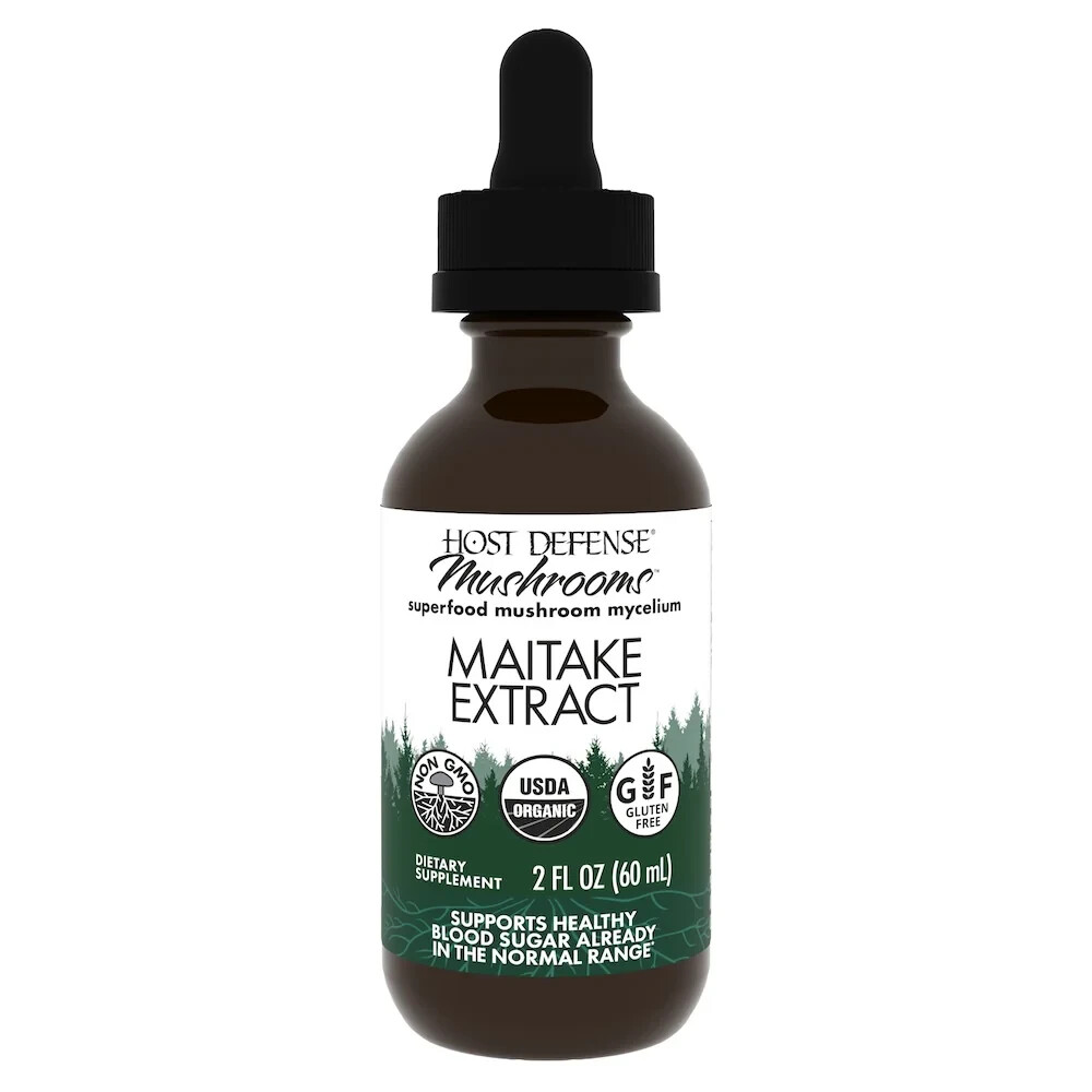 Host Defense Maitake Extract 2 Oz Organic Blood Sugar Support* Fungi Perfecti