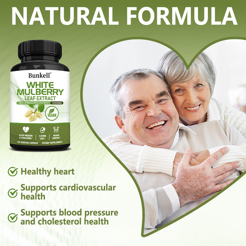 White Mulberry Leaf Extract 1000mg for Weight Loss Cardiovascular Health
