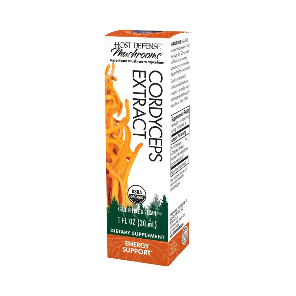 Fungi Perfecti Host Defense Cordyceps Extract 1 Oz Organic Energy Support
