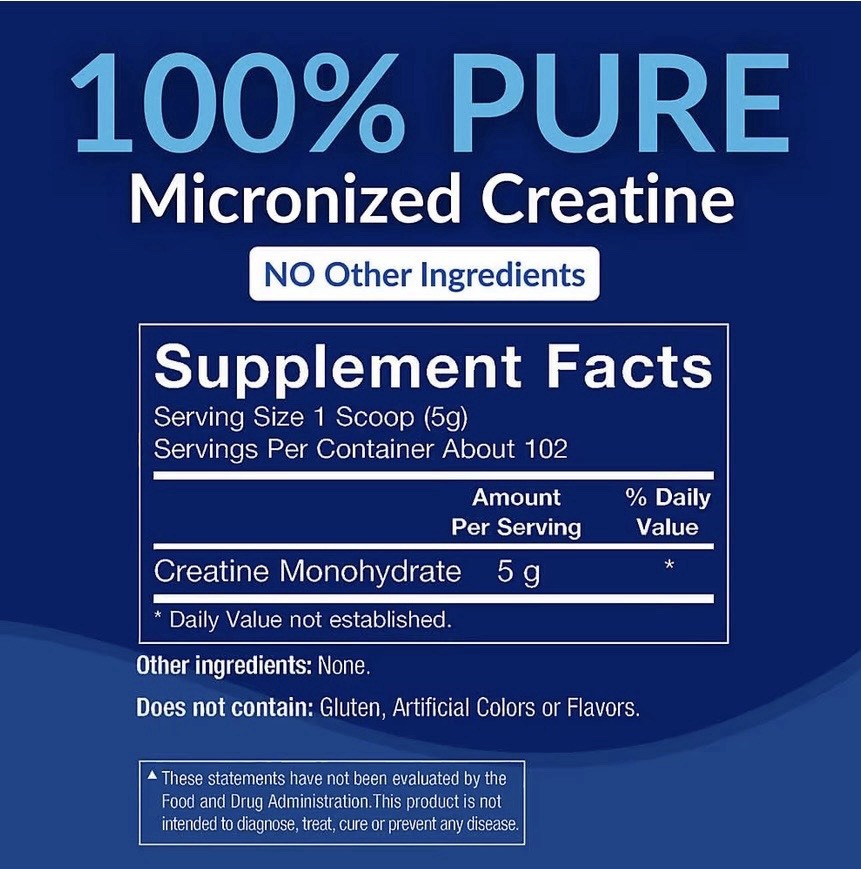 BodyTech Creatine Monohydrate Powder Micronized Unflavored Gluten-Free 18 oz