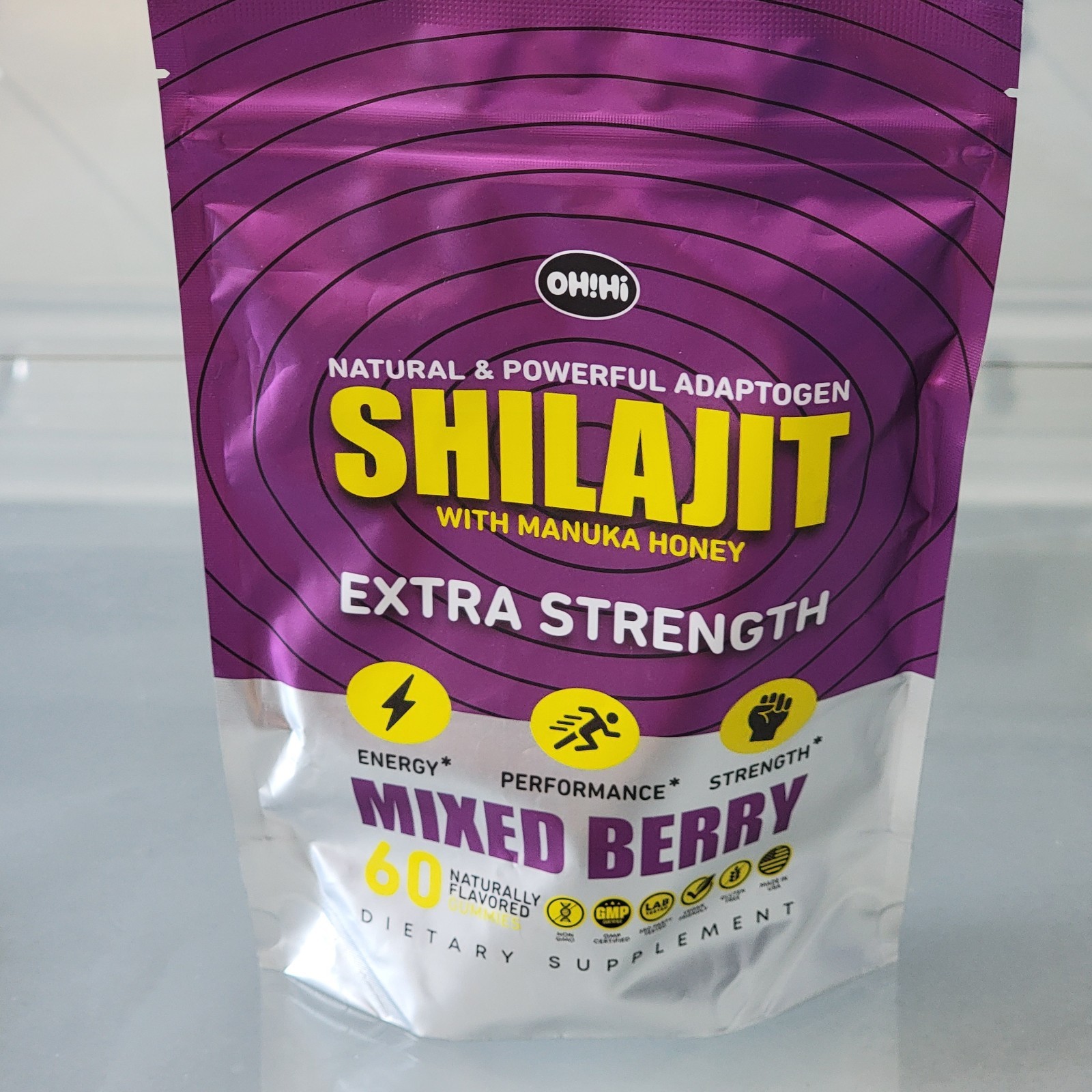 OH!Hi Shilajit Extract w/ Manuka Honey Extra Strength Gummies 60ct Vegan