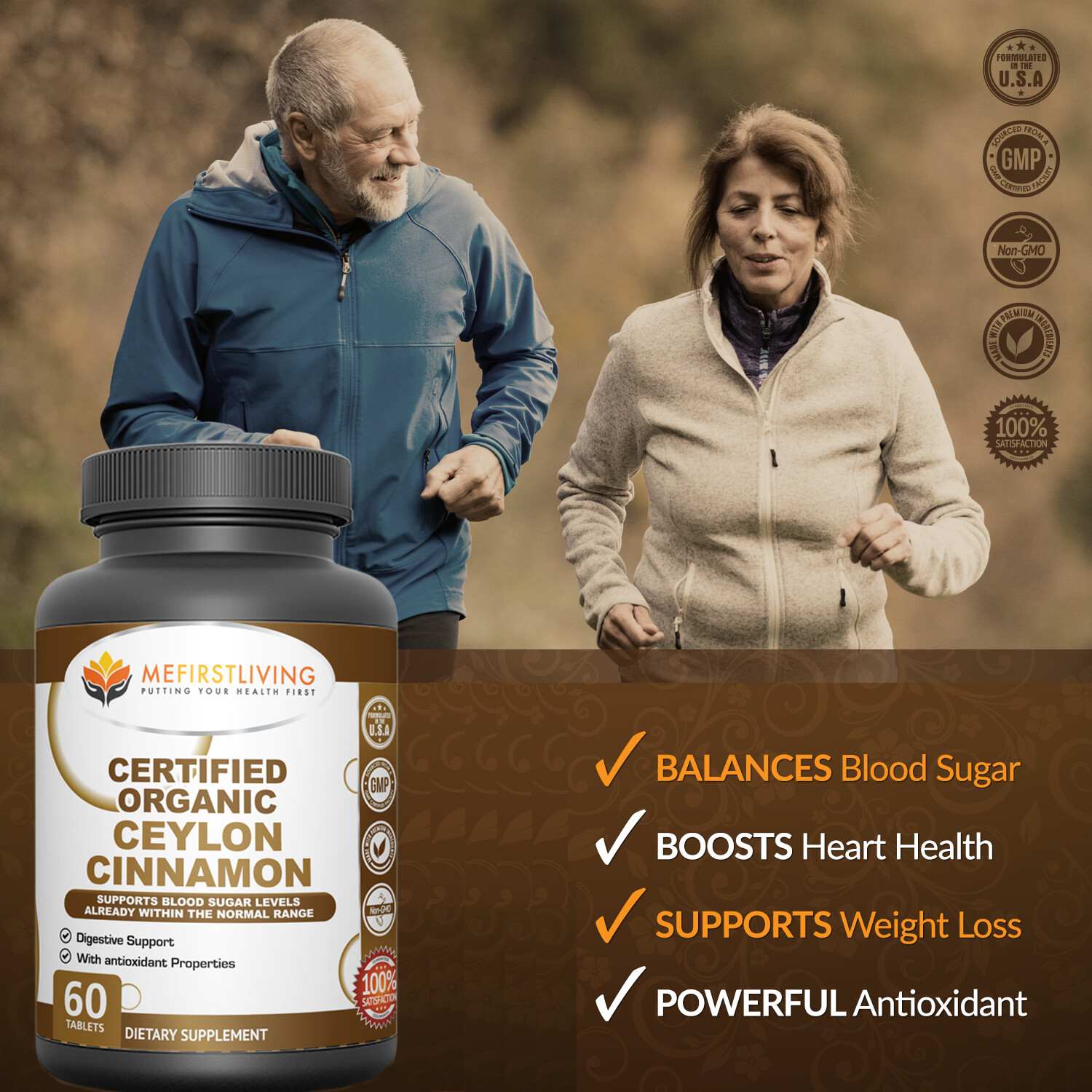 Me First Living Certified Organic Ceylon Cinnamon Supplement