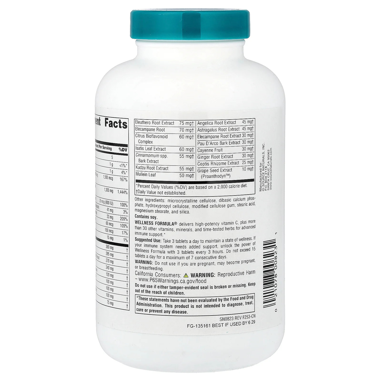 2 X Source Naturals, Wellness Formula�, Advanced Immune Support, 180 Tablets