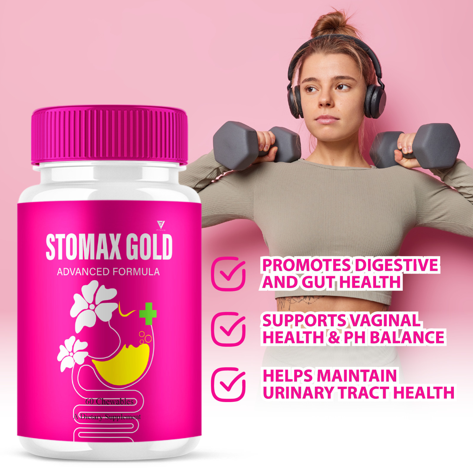 (5 Pack) Stomax Gold Digestive Support Supplement StomaxGold (300 Capsules)