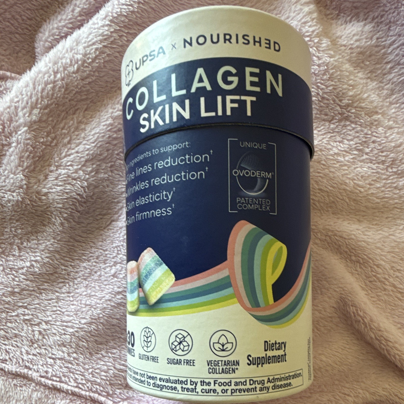 UPSA x NOURISHED Collagen Skin Lift Gummies 30 Ct Sugar-Free Gluten-Free