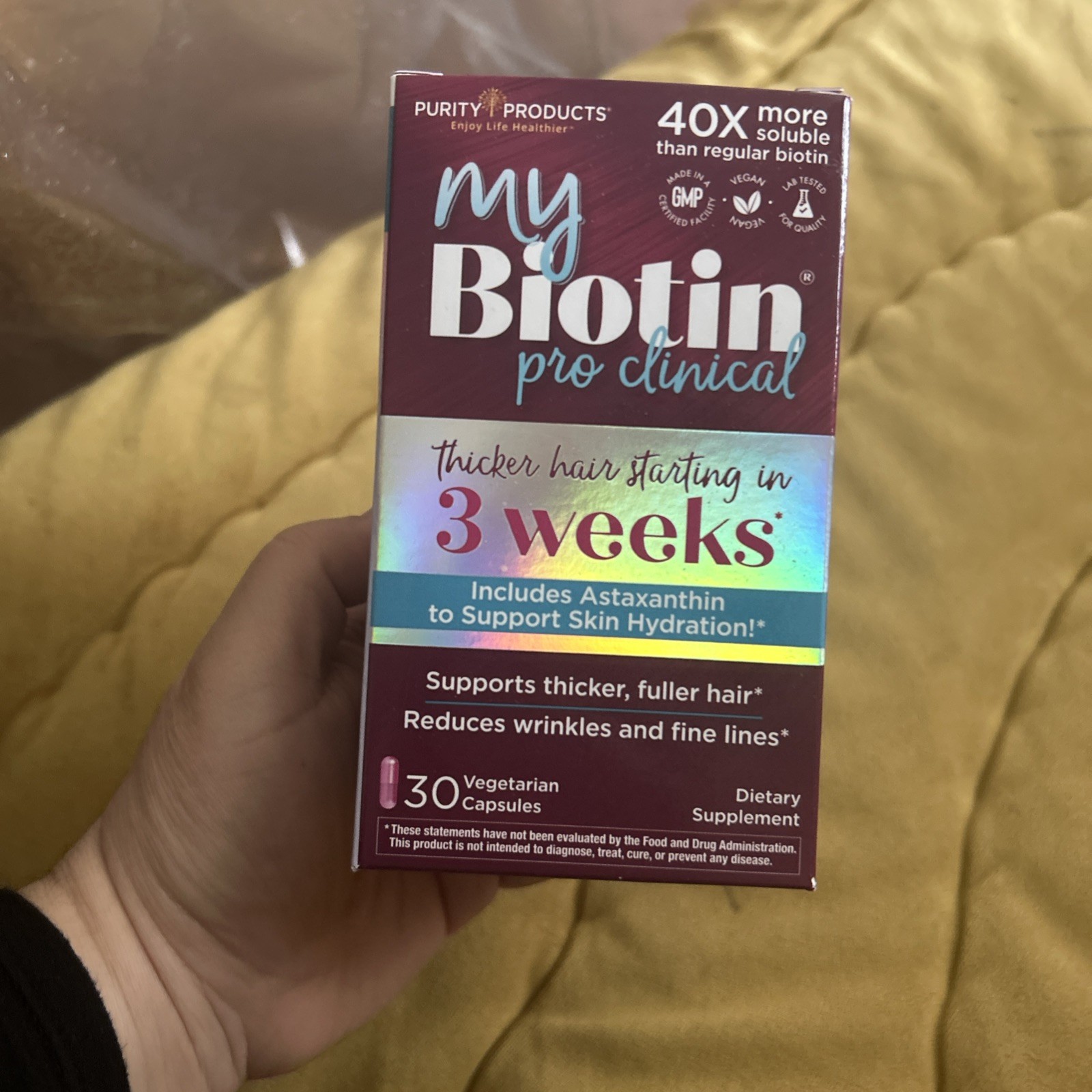 My Biotin ProClinical MyBiotin Increases Hair Density Reduce Wrinkles, 30 Caps