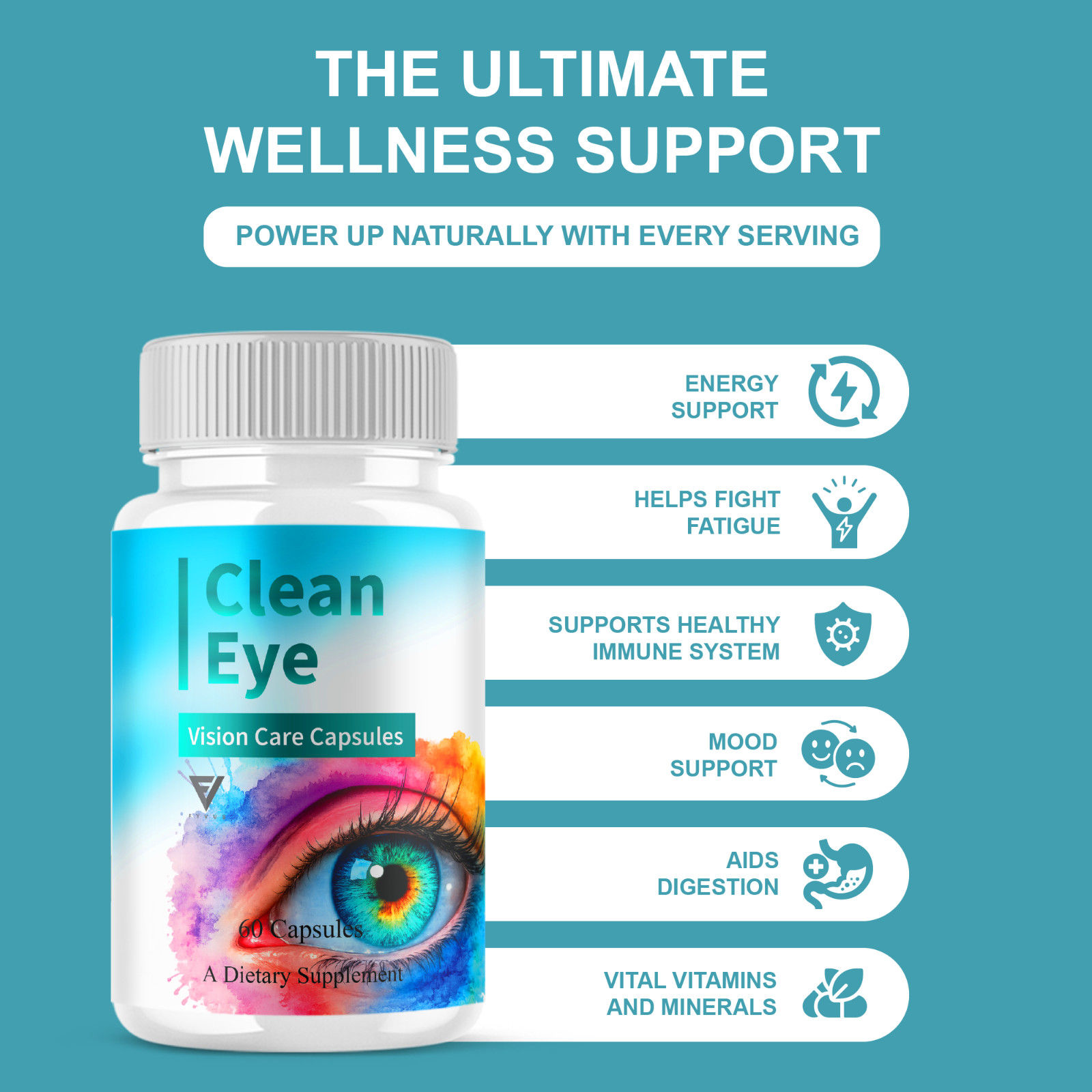 (2 Pack) Clean Eye Capsules, CleanEye Vision Care Supplement (120 Capsules)