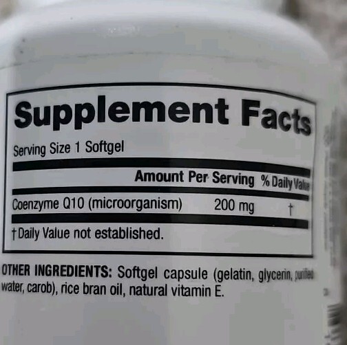 Webber Naturals. Coenzyme Q10. 200mg. Cardiovascular System. 60 Softgels. 01/26.