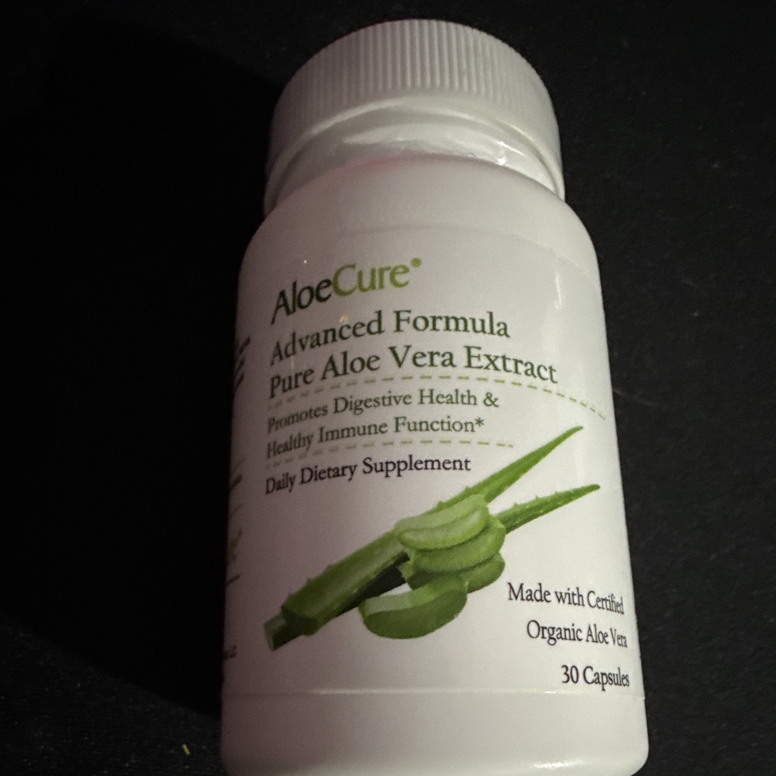 AloeCure Organic Aloe Vera Extract Digestive Support 30 Exp 09/2027