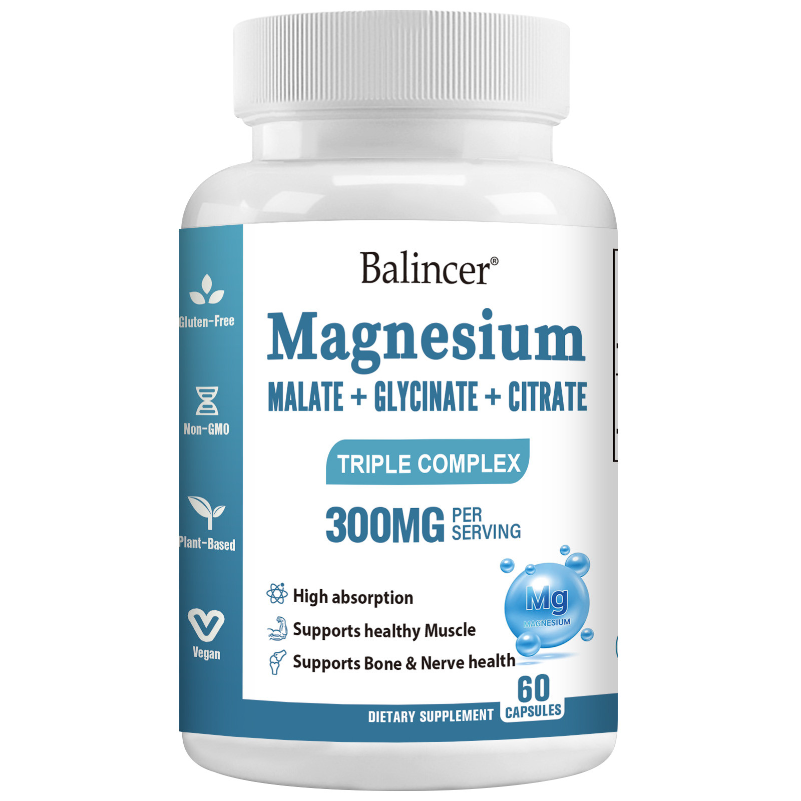 Triple Magnesium Complex 300mg For Easy Absorption Magnesium Complex Supplement