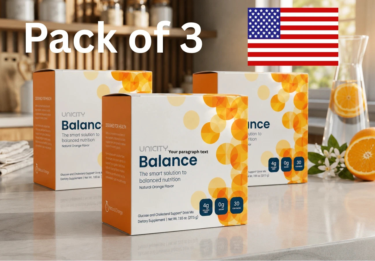 Lot of 3 Unicity BALANCE 30 Packets/Stick Packs ORANGE Exp 5/2/2027 NEW/SEALEDqB