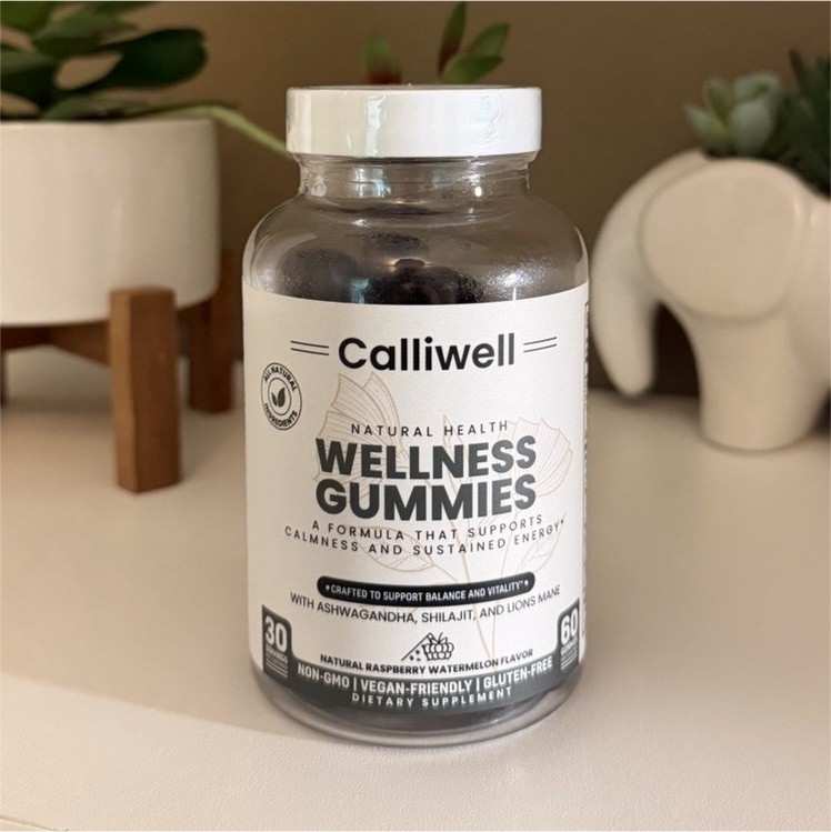 Calliwell Wellness Gummies w/ Ashwagandha, Shilajit, Lions Mane, Sea Moss, 60ct