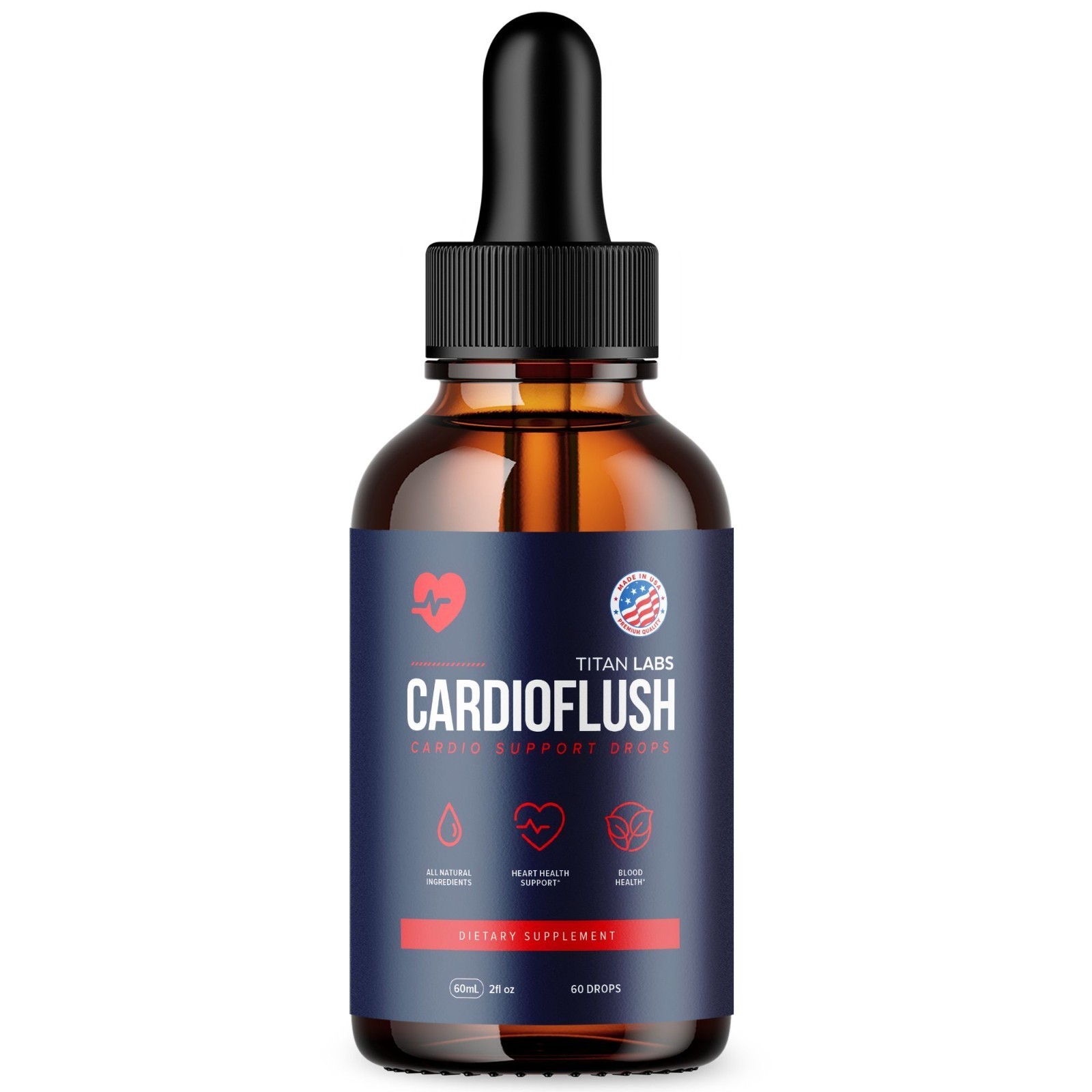 (1 Pack) Cardioflush Blood Health Support Drops Cardio Flush Vitamin 30 Servings