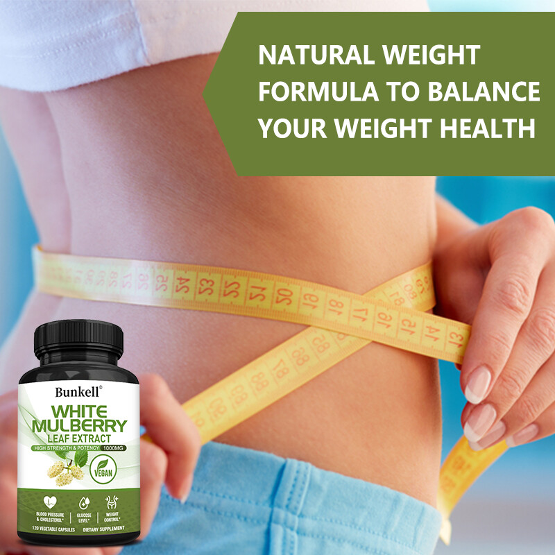 White Mulberry Leaf Extract 1000mg for Weight Loss Cardiovascular Health