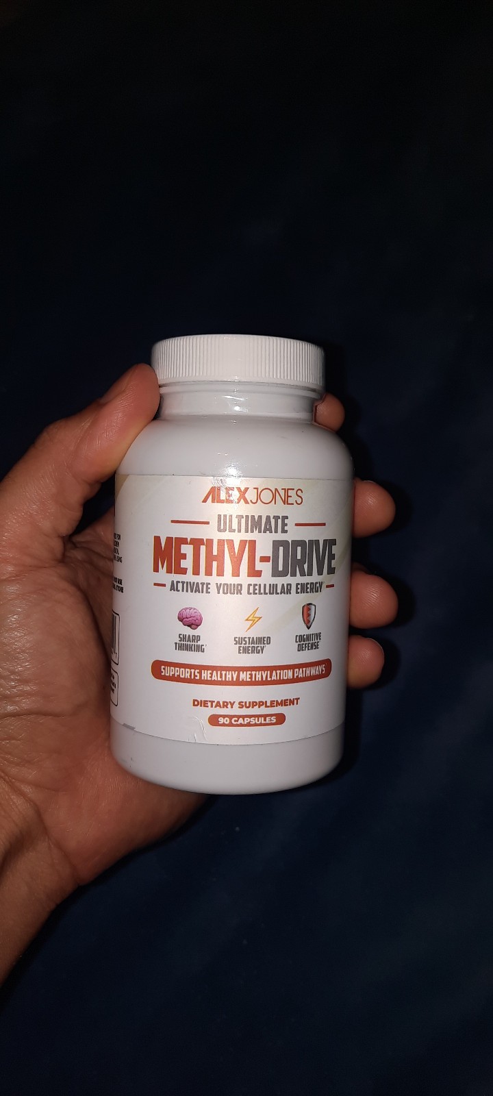 Alex Jones Natural Methyl Drive Mitochondrial Methylated Complex Info Wars- 90ct