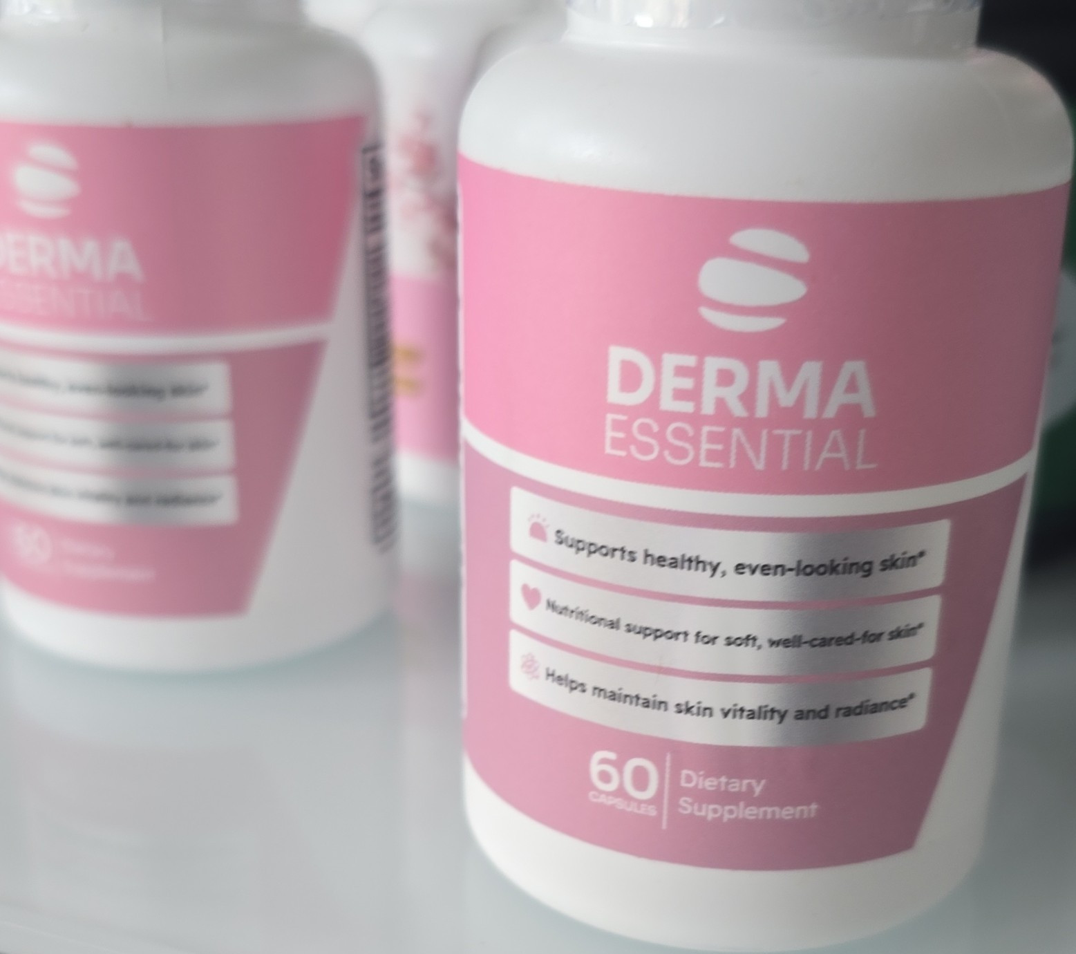 Derma Essential Skin Health Dietary Supplement 60 Capsules Vitamins C B3 E USA