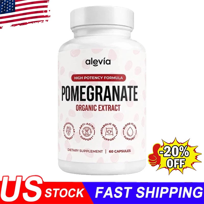 3X Alevia Pomegranate Capsules 60ct Organic Extract Antioxidant