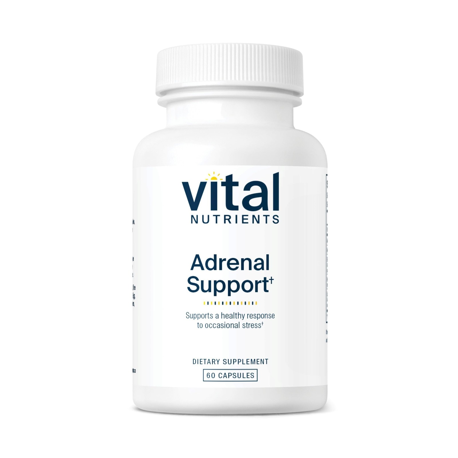 Vital Nutrients Adrenal 60 Count (Pack of 1), White With Orange Coating