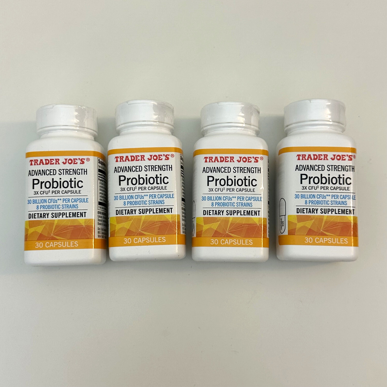 4 Pack Trader Joe’s Probiotic 30 Billion CFUs Per Capsule Advanced 30 Caps