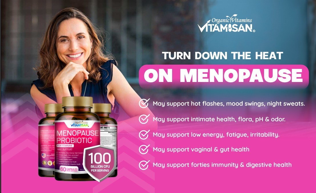 1 bottle 60 capsules menopause probiotics organic vitamin Vitamisan ( Brand )