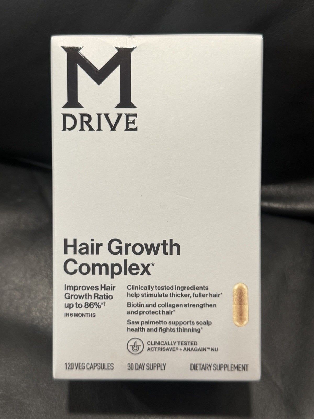 M Drive Hair Growth Complex Biotin Collagen Zinc 120 Capsules Exp 09/2027