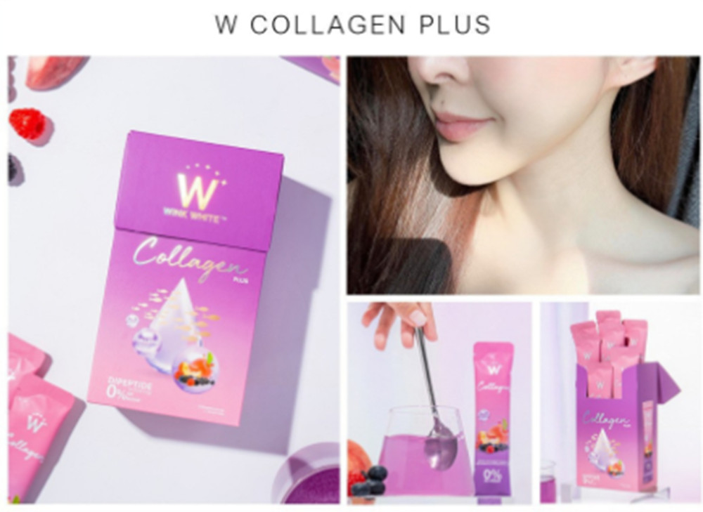 9X W Collagen Plus Wink White Drink Powder Anti Aging Brightening Hair Nails Ski